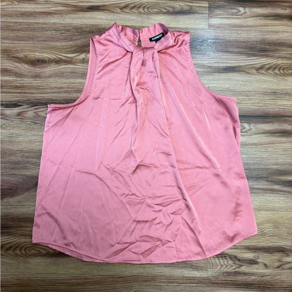 Express Pink Mock Neck Tank - Picture 1 of 5